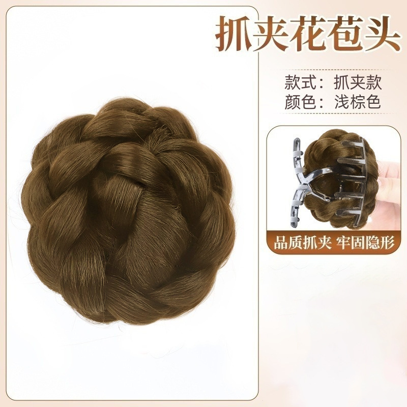 Pelotas de cabeza pelucca anillo de pelo alto cráneo agarrar clip brotes de cabeza de cabello detrás de la cabeza pelucca bolsa de cabeza plana flocha