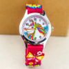 Children's cartoon pony, small watch, rainbow quartz watches with butterfly, Korean style, new collection