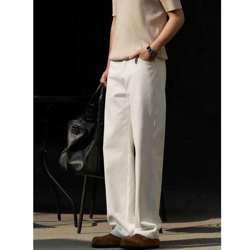 Spring New Style Light Luxury Trendy Fashion Stylish Niche Men's Simple Comfortable Versatile Solid Color Straight-Leg Casual Pants Spring New Style Light Luxury Trendy Fashion Stylish Niche Men's Simple Comfortable Versatile Solid Color Straight-Leg Casual Pants