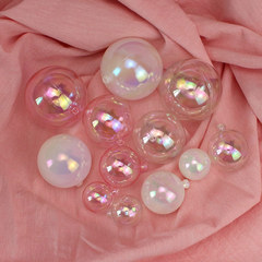 Baking cake decoration pink dazzling transparent ball milky fantasy ball Little Princess birthday dessert decoration