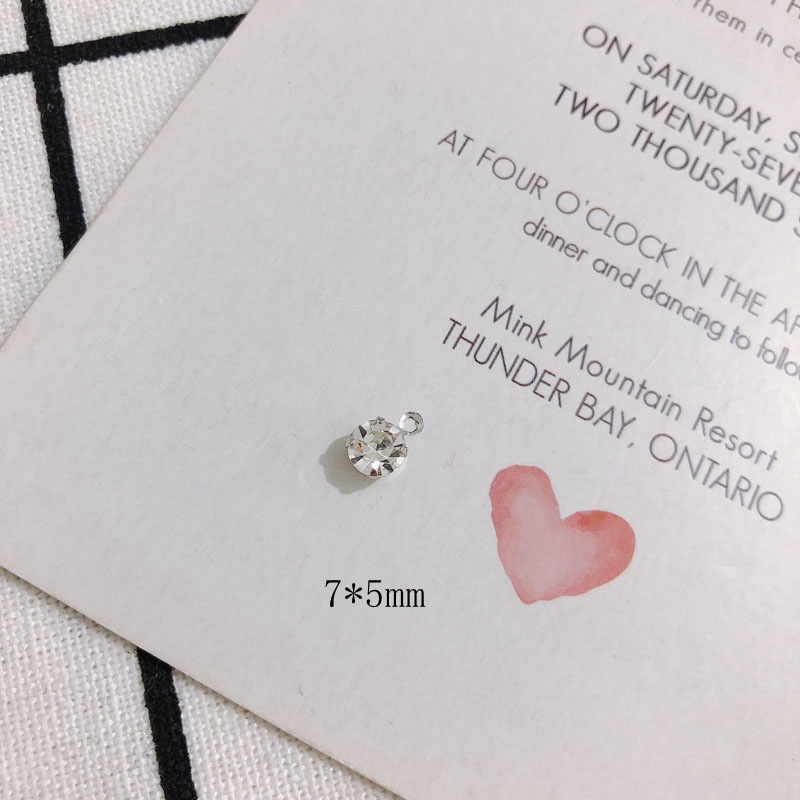 5mm colgante simple blanco K