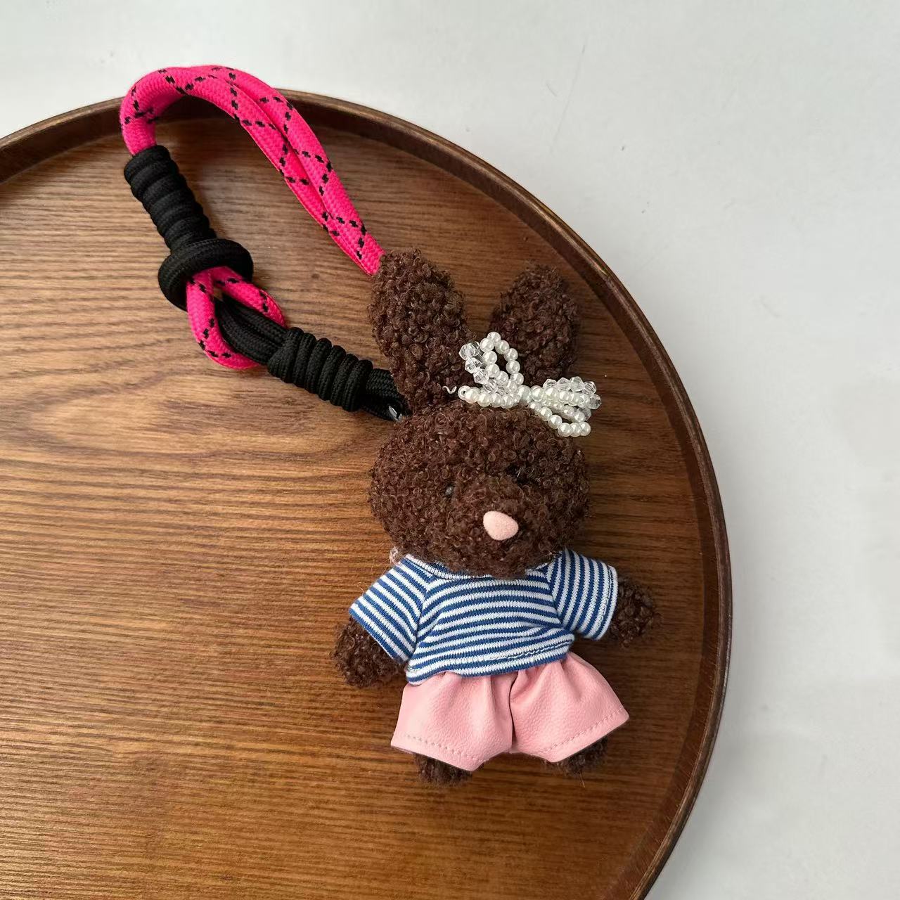 30g Weight Bag Charms Bag Accessories Type 1 Piece Quantity Holiday, Daily Occasion Plush Material Animal, Cartoon Pattern Cute Style 1 Piece Plush Animal Cartoon Bag Charms 11
