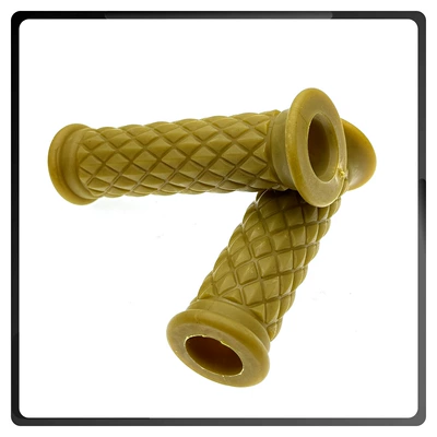 Motorcycle Handle Cover: retro handlebar grips, suitable for - 22mm-beef-tendon-yellow