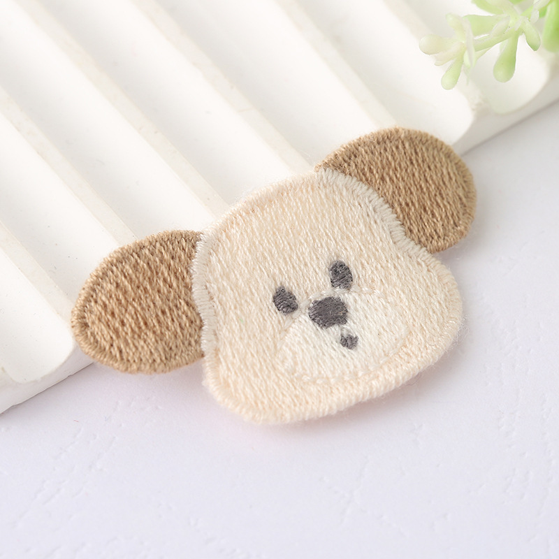 かわいいクマと子犬の刺繍ステッカー、ベビー服アクセサリー、子羊パッチステッカー、手元帳ステッカー、スカーフと帽子ステッカー|undefined