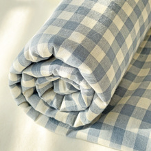 跨境简约格子纯色水洗棉床单枕套单床单单件宿舍床三件套工厂批发