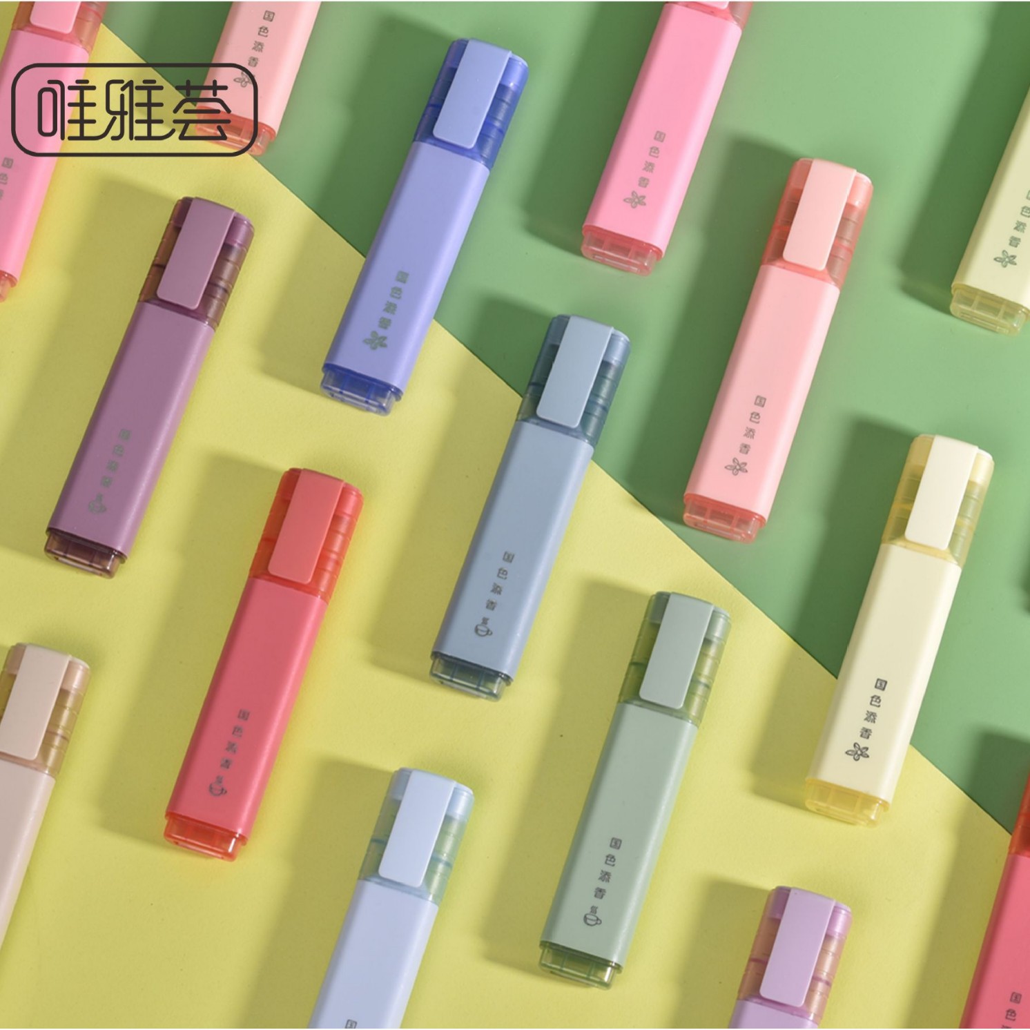 Morandi Soft Head Protector de ojos Resaltador de notas de mano perfumadas Bolígrafo clave Herramientas de pintura para estudiantes al por mayor