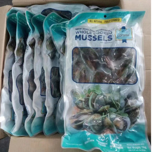 新西兰进口冷冻青口贝 新鲜绿壳全壳整箱商用西餐贻贝海虹淡菜-阿里巴巴