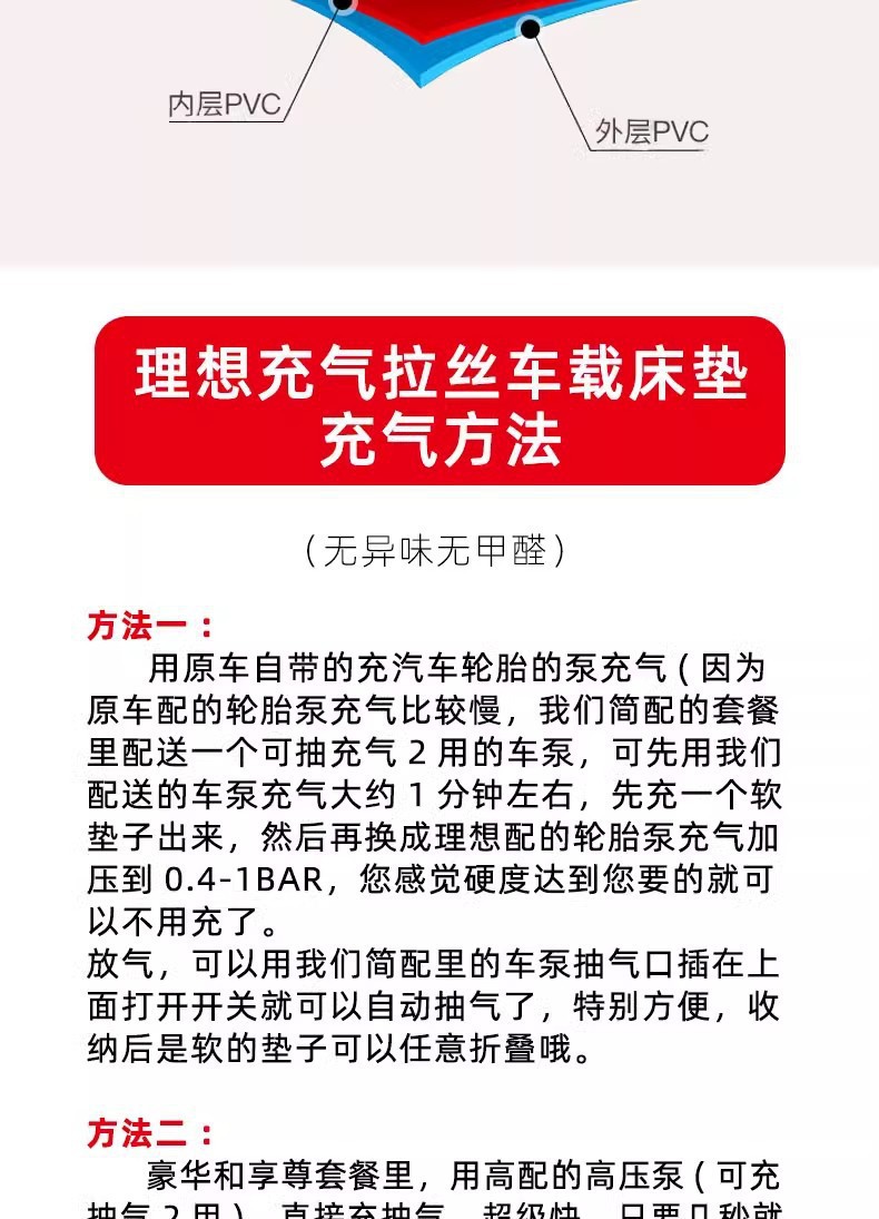 Outdoor Car-Mounted Inflatable Mattress, Thickened Camping Mattress for Outdoor Use, Suitable for Front and Rear Seats of Self-Driving Cars