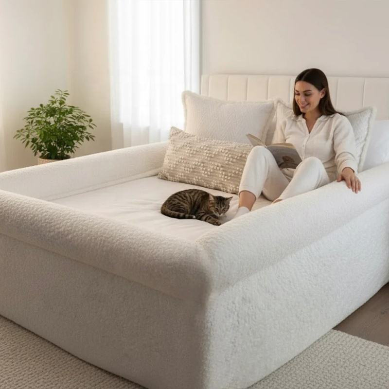 New Human Kennel Fence Sheet Sheet Sheet Chenier Warm Skin-friendly Removable And Washable All Around Package With Hemming_voghion.com