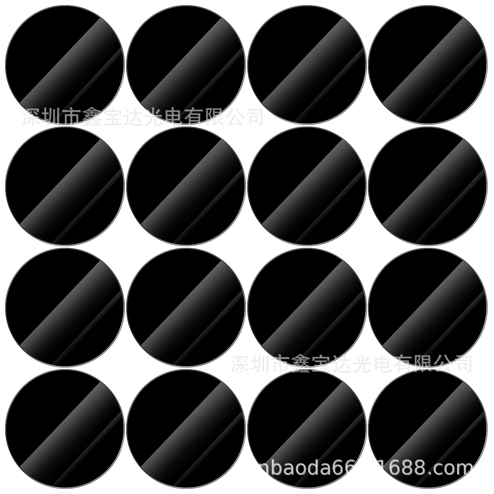 2mm黑色磨砂亚克力圆片diy手工装饰标签手办底座展示倒影板哑光