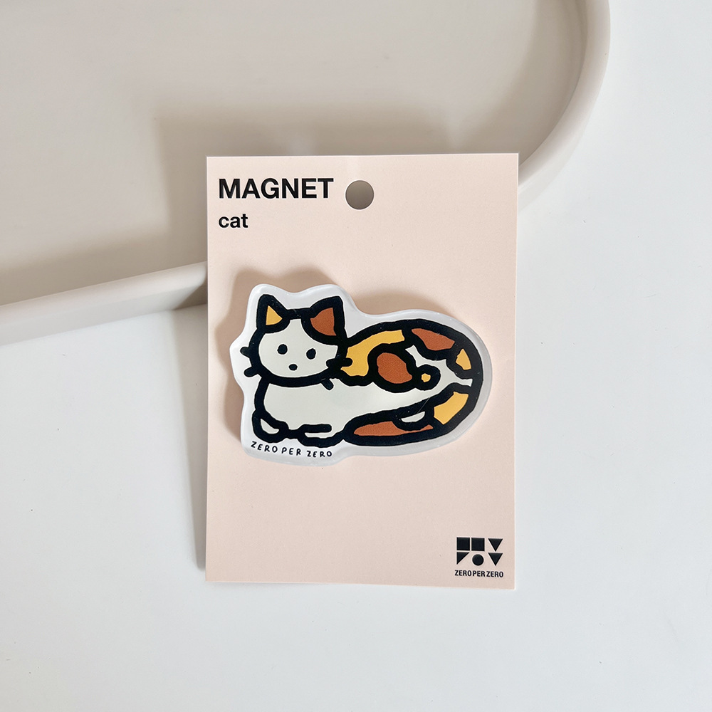 Corea del Sur zeroperzero familia ilustración de padres e hijos pegatinas de refrigerador acrílico imán magnético pegatinas de fotos