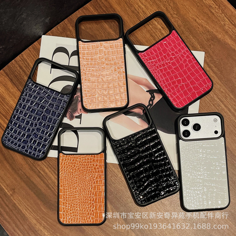 Cuerpo de cocodrilo estampado transfronterizo para iPhone18 promox comercio exterior Amazon Apple 17 teléfono móvil
