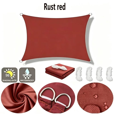 Pool Sunshade Tents, Sun Protection, Avtomobil yan çətirləri - rust-red-2x2m