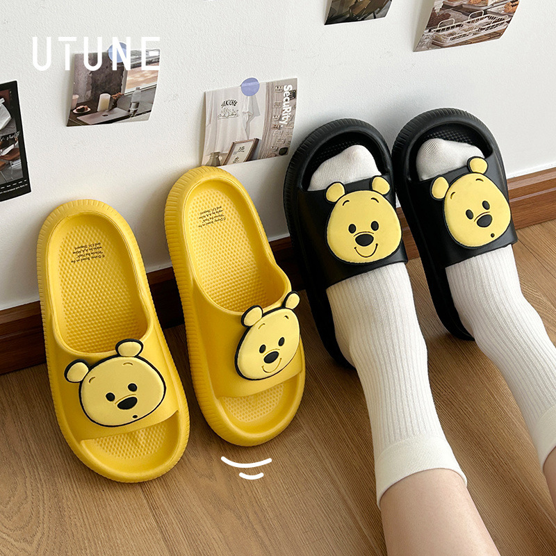 Superior Slippers Women's Summer Home Indoor Winnie the Pooh Children's Slippers Bathroom Bath Non-Slip Sandals Parent-Child