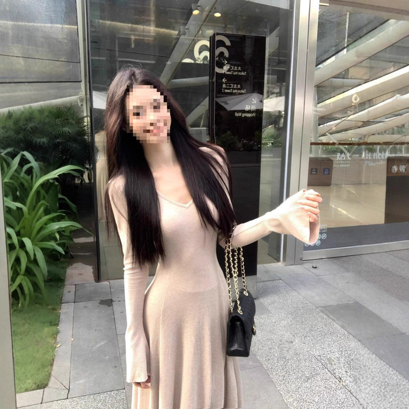 法式配大衣连衣裙子2025新款女早春秋季设计感气质收腰掐腰中长裙|undefined
