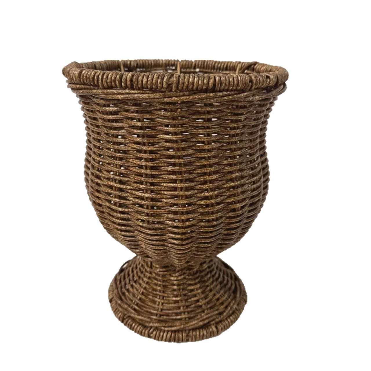 Florero Tejido de Ratán Sintético de Plástico, Tejido a Mano, Decorativo, para Sala de Estar y Flores Secas image 5