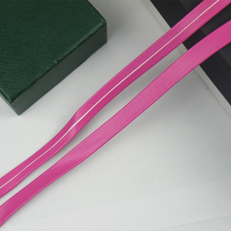 1 cm de color pu prensado banda de borde accesorios de prenda de vestir banda de borde textil decoración de cuero accesorios cuerda