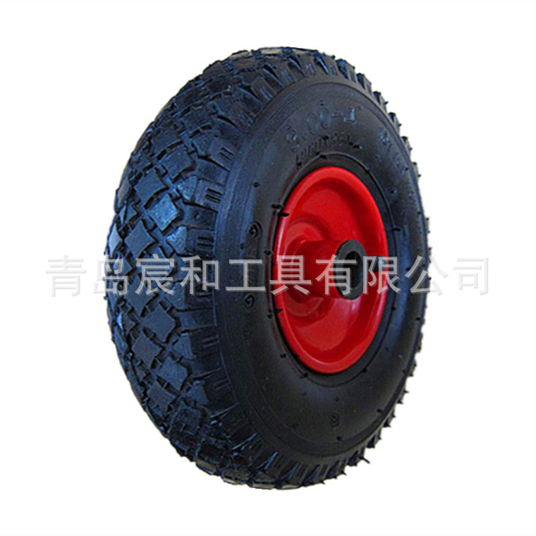 10x3.00-4宝石花充气轮 10寸充气轮 小推车  除草机用