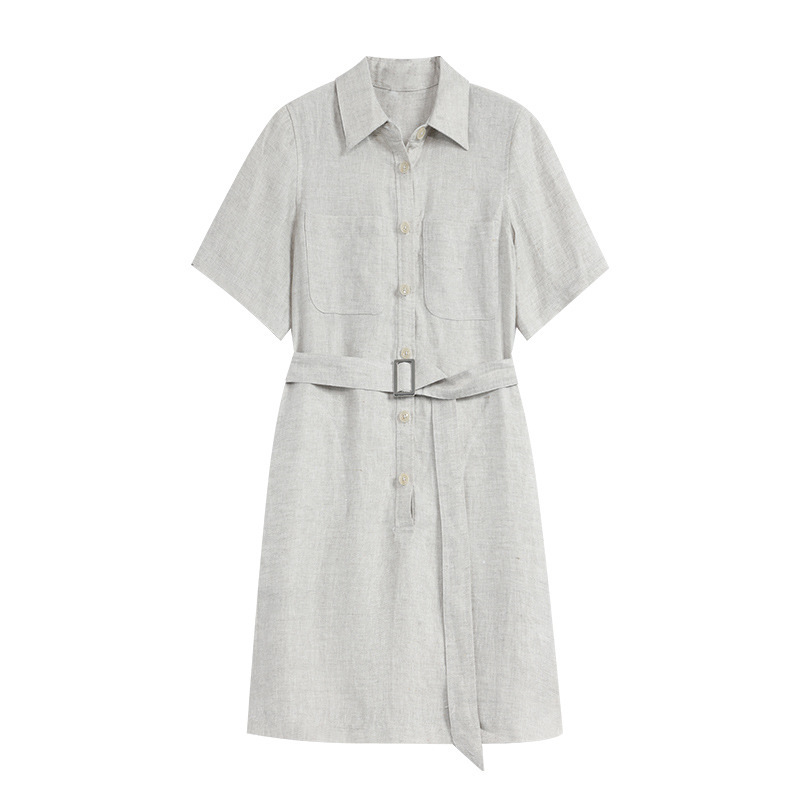 Gorgeous and Unique Beautiful Shirt Dress for Women, 2026 Summer New Style, Waist-Cinching, Slimming, Elegant Socialite Dress