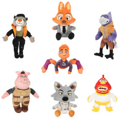 The Bad Guys 2 Plush Pigtail坏蛋联盟2妙算猪鲨鱼先生毛绒玩具