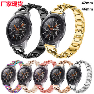 适用于三星galaxy watch牛仔链表带42mm 46mm不锈钢链式表带现货-阿里巴巴