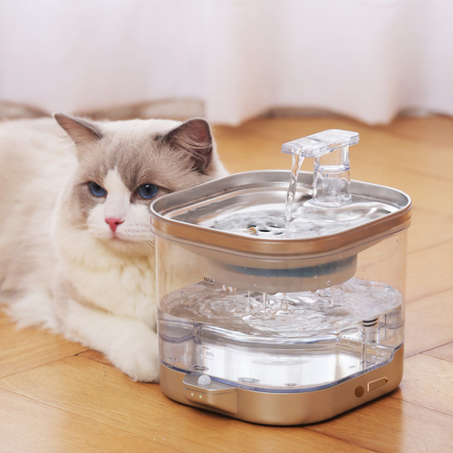 New cat rechargeable water dispenser automatic circulating living water pet water dispenser smart wireless cat and dog water feeder factory