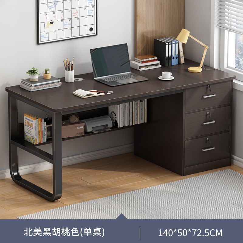 [three drawers with lock] 140cm black walnut