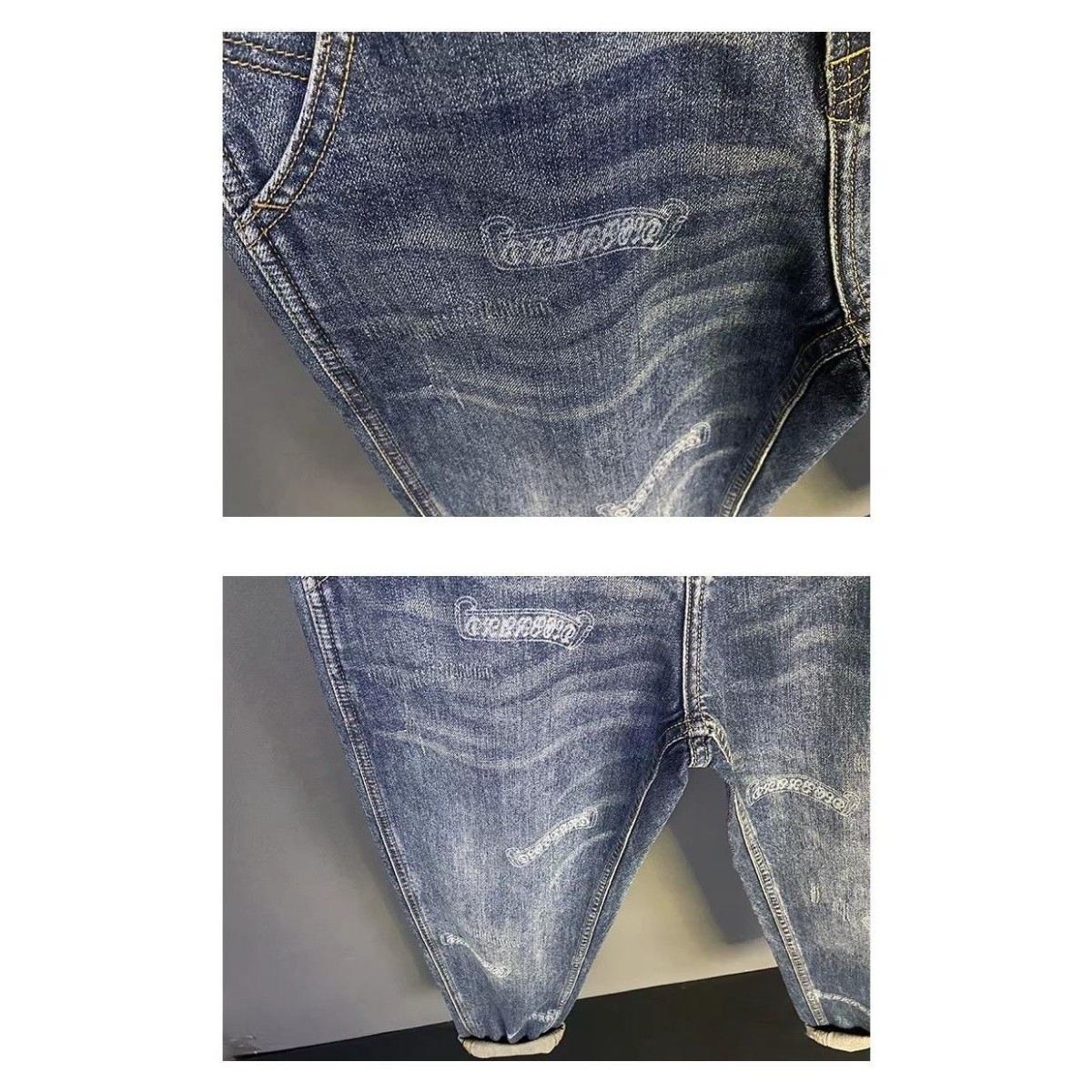 Loose Fit Men's Pants, 2026 Spring New Trendy And Cool Printed Jeans, American Retro Washed Men's Pants_mkmklike.com
