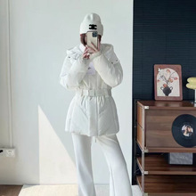 【ALO】冬季欧美收腰滑雪羽绒服显瘦加厚保暖连帽棉服外套高级感