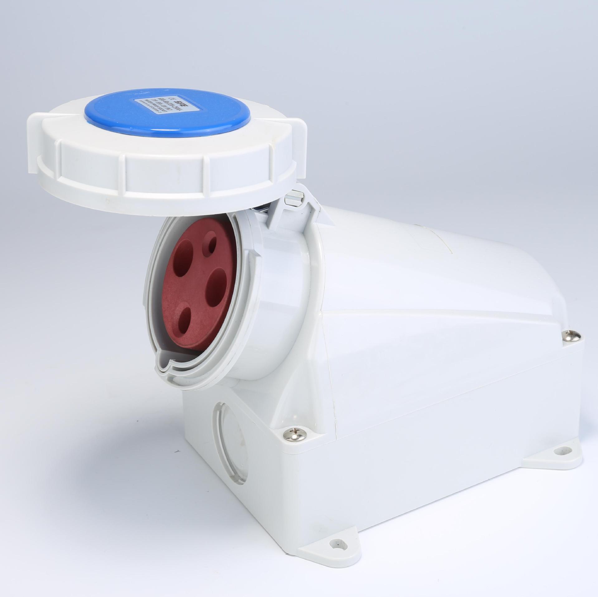 上丰工业插座挂墙明装 63A 3孔4孔5孔IP44 IP67防尘插座防水