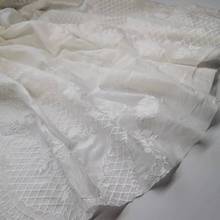 9姆米本白真丝棉绣花衬衫裙子面料