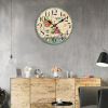 Nordic cross -border retro wood quality hanging clock living room Digital electronic clock bedroom simple creative DIY quiet watch