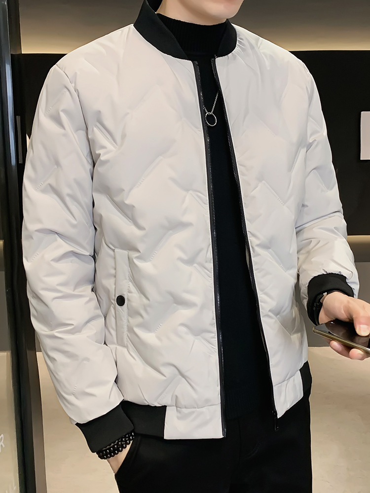 Abajo chaqueta para hombres 2023 invierno nuevo corto ligero soporte collar suelto blanco pato abajo cálido abrigo de moda para hombres