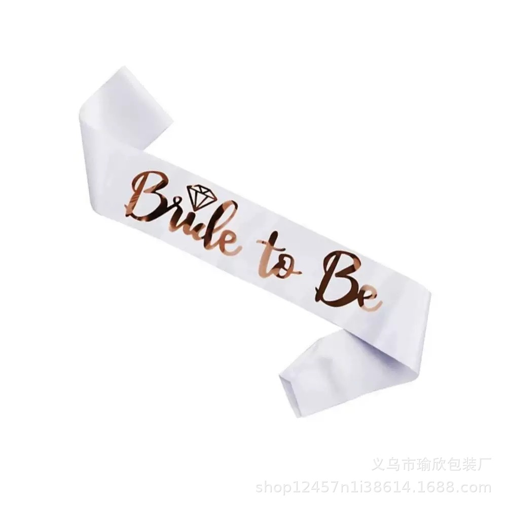 Fiesta de solteros Blanco Bride to be Bride Shoulder Band Set Team Bride Band