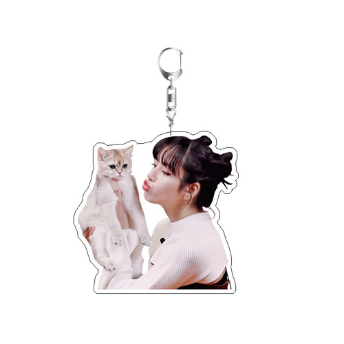 LISA Acrylic Double-Sided Layered School Bag Charm Blackpink Decor Celebrity Merchandise Fan Gift