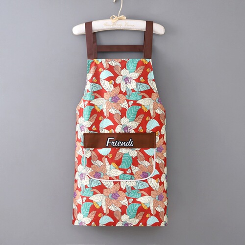 New waterproof strap apron for kitchen cooking anti-oil stain waist net red new fashionable restaurant adult overalls
