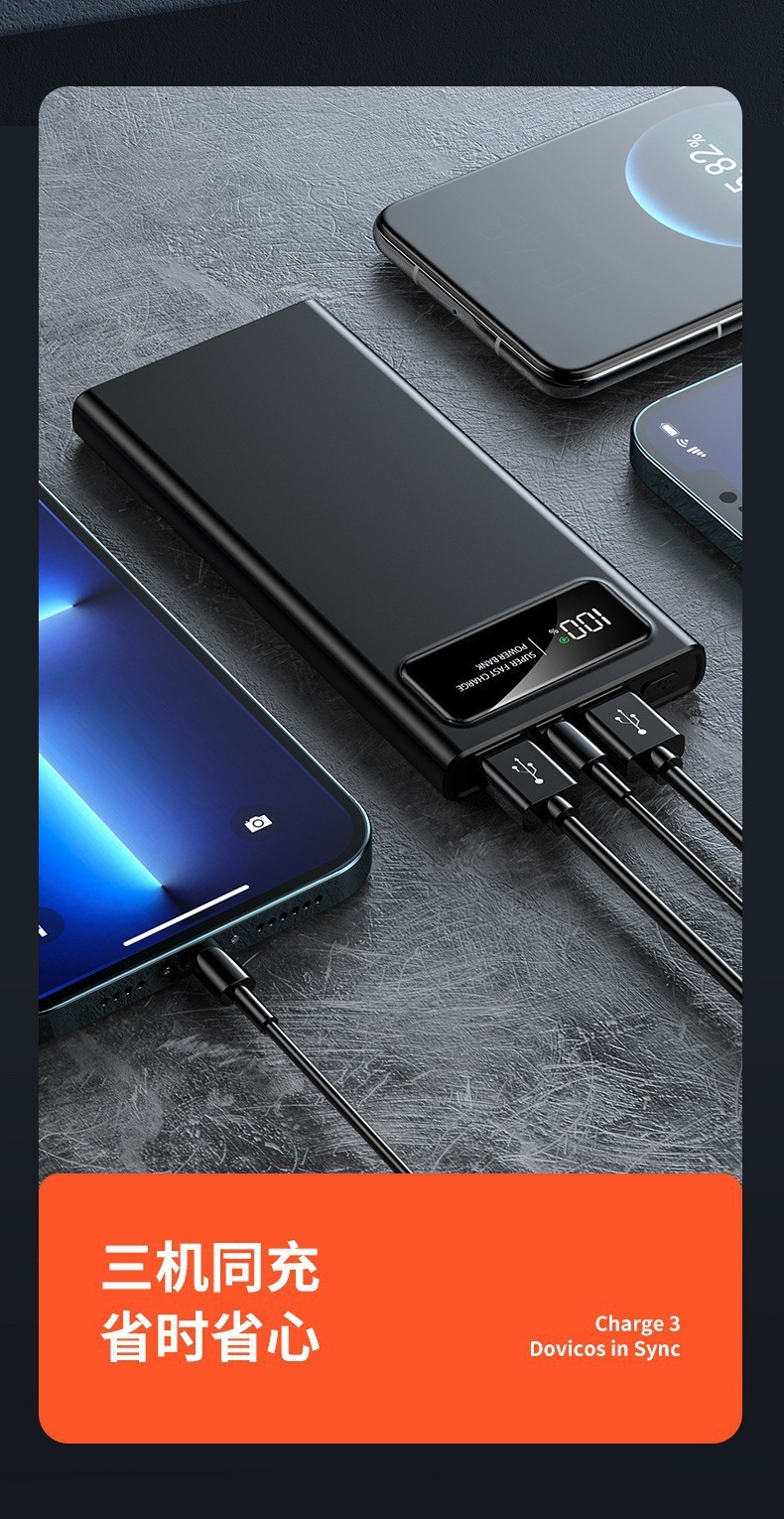 3C Sertifikalı Şarj Cihazı Hızlı Şarj Modeli 20000mAh PD Süper Hızlı Şarj Taşınabilir Güç Bankası Büyük Kapasite Özel Logo