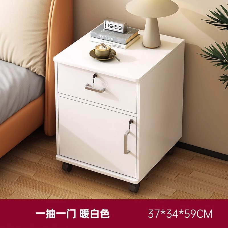 Tabernita de cabecera con cerradura móvil armario de almacenamiento del dormitorio doméstico armario de almacenamiento simple y moderno pequeño armario de cabecera