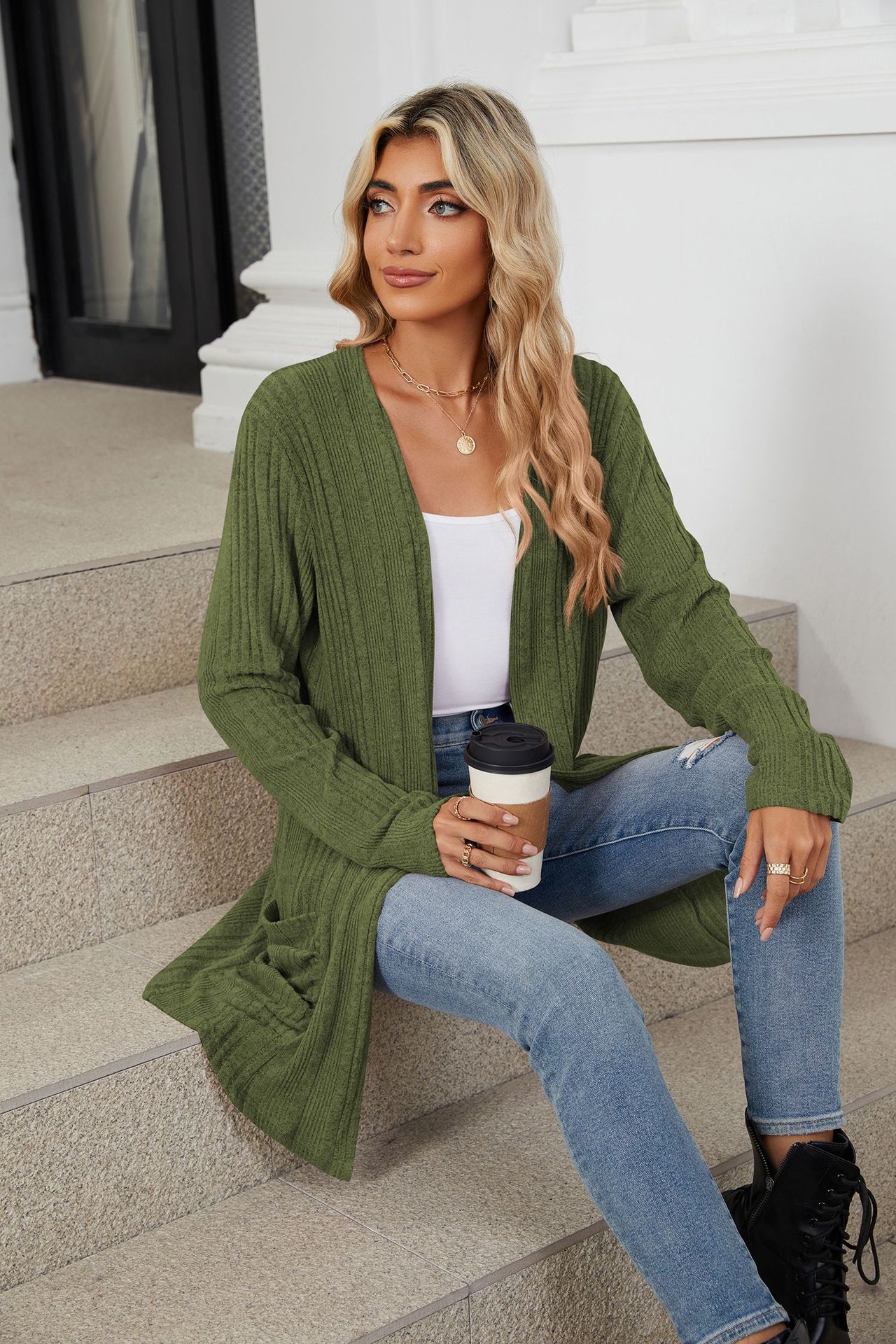 490g Weight Long Sleeve Sleeve Length Placket Placket Type Regular Sleeve Sleeve Type Nylon, Spandex, Polyester Fabric Type Long Top Length Cardigan Tops Type Holiday, Daily Occasion Collarless Neckline Regular Fit Fit Type Solid Color Pattern Winter, Autumn Season Women's Gender Casual, Elegant Style Wholesale Women's Casual Elegant Solid Color Long Sleeve Sweaters & Cardigans 32