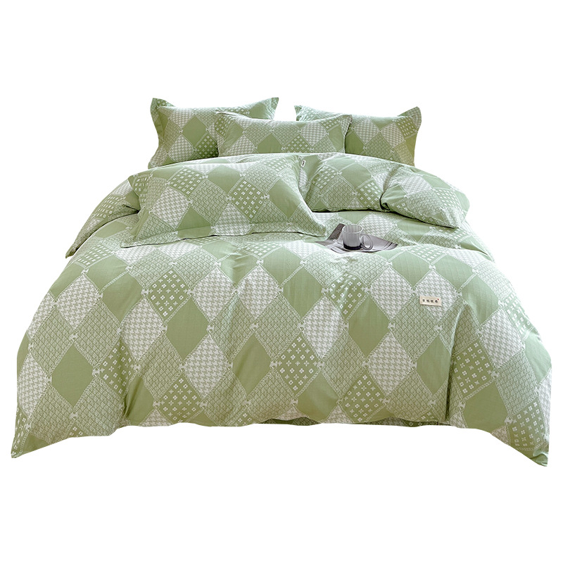 Set lenzuola matrimoniali cotone stile pastorale copripiumino set_voghion.com