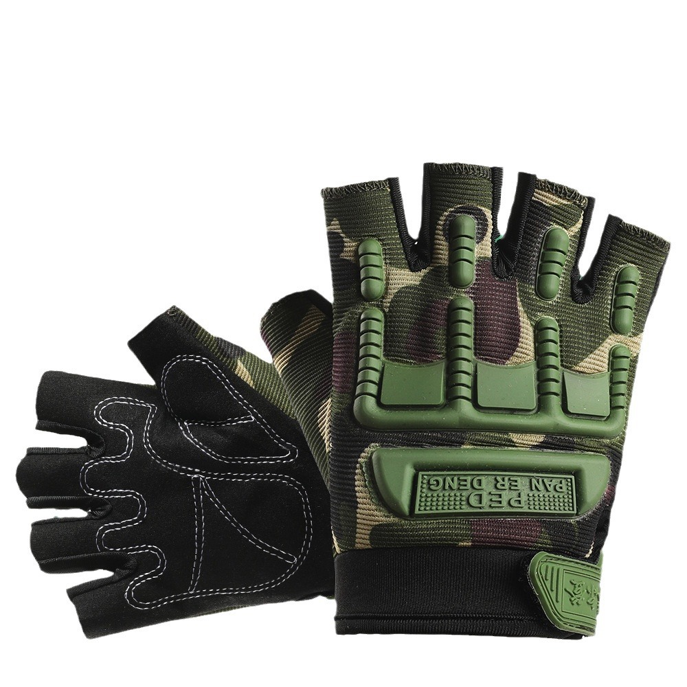 Guantes de medio dedo para niños antideslizantes resistentes al desgaste lucha deportes al aire libre montar coche de equilibrio niños y niñas estudiante fitness