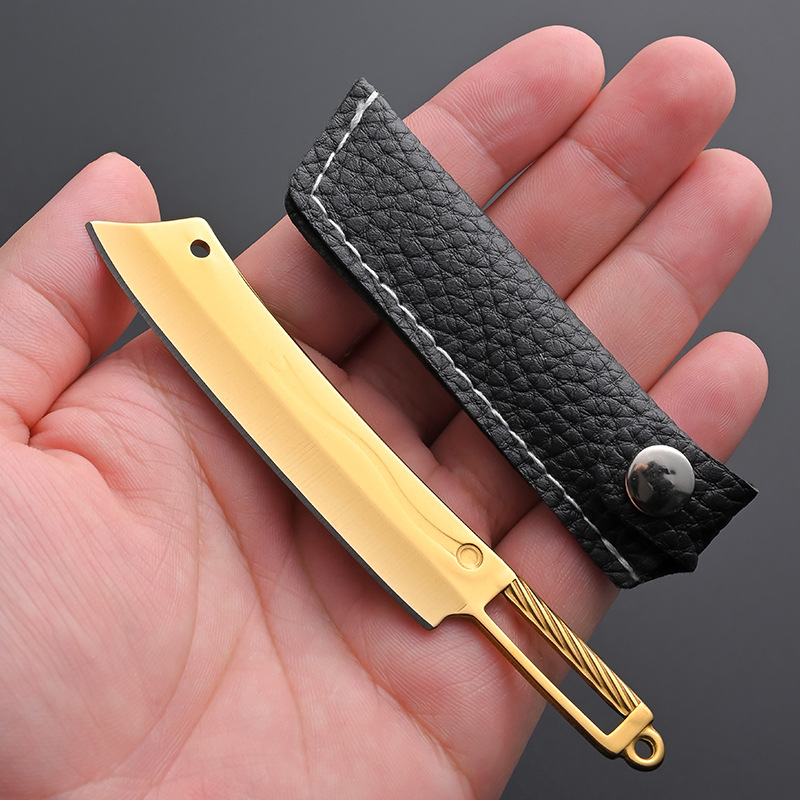 钥匙扣迷你不锈钢游戏屠龙小刀传奇游戏刀具快递开箱水果小菜刀