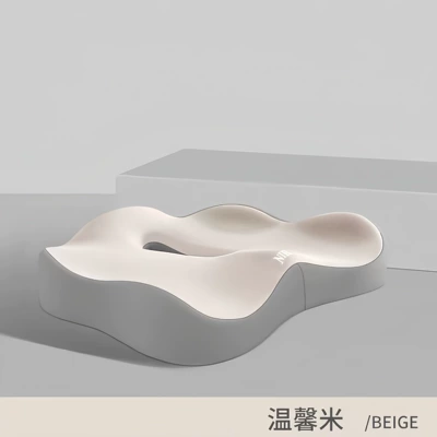 Seat cushion, seat cover Cushion Memory Foam Chair Cushion - beige-and-gray-color-matching-hollow-and-breathable