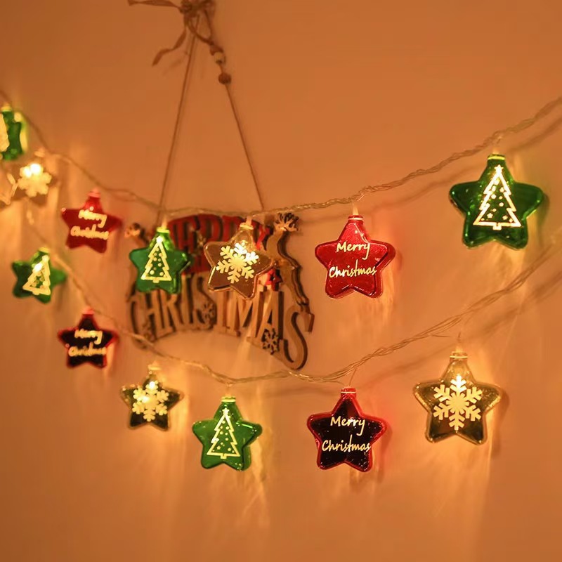 Navidad led light string mercado nocturno fiestas fiestas decoración del hogar pequeñas luces de color flash light string decoración de la habitación ins