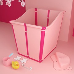 Folding bath bucket, children's portable baby bath bucket, household baby bath bucket, baby simple large bathtub