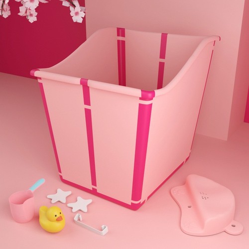 Folding bath bucket, children's portable baby bath bucket, household baby bath bucket, baby simple large bathtub