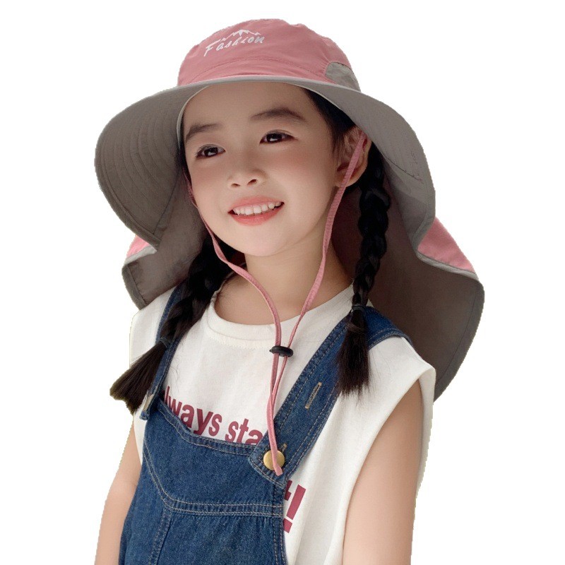 Kids Casual Sun Hat UPF 50+ Best-selling Outdoor Children's Older Kids, Summer Thin Fisherman And Girls, Large Brim Sun Protection Hat For Boys_voghion.com