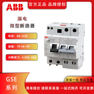 ABB GSE Series Leakage Miniature Circuit Breaker GSE201 AC-C50/0.03