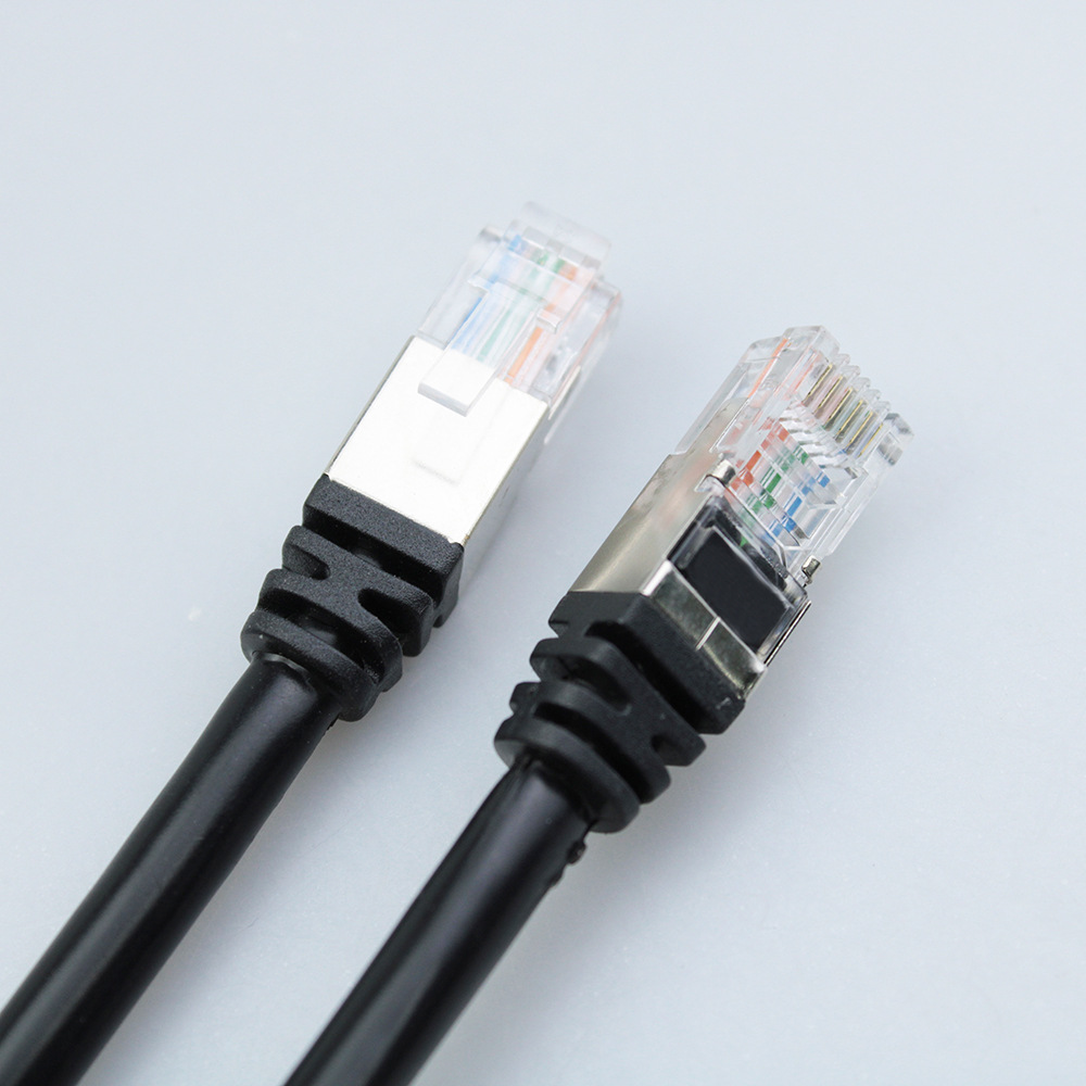 工厂 RJ12电话线6p6c纯铜6芯圆线成品电话线信号连接线带水晶头