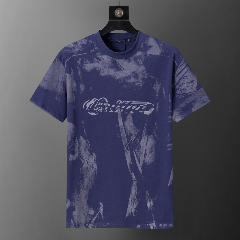 Cross-Border High-End Trendy Men's Round-Neck Casual Short-Sleeve Tops, New Summer Luxury Printed T-Shirts, Wholesale for Foreign Trade Cross-Border High-End Trendy Men's Round-Neck Casual Short-Sleeve Tops, New Summer Luxury Printed T-Shirts, Wholesale for Foreign Trade